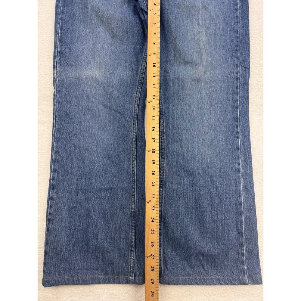 Levis 527 Jeans Men 34x34 (34x29) Blue Slim‎ Boot Distressed Denim - Altered!!